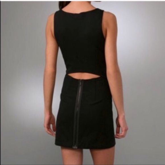 Theory Black Cutout Jacobi Mini Dress - Picture 1 of 8